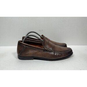Santoni Paine Plain Strap Loafer 62566 02 Brown Men’s Size 8.5 D Made in Italy
